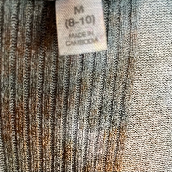 Tie dye cardigan duster brown gray steel ice open front long sleeve jacket M - Picture 10 of 11